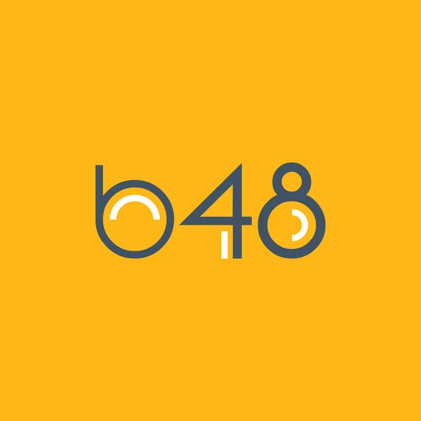 Runda logo B48 logotyp — Stock vektor