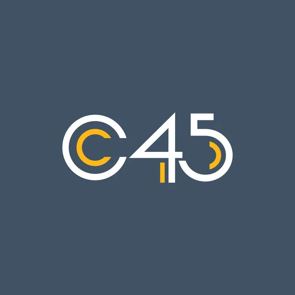 Round logo C45 logo — Stock Vector