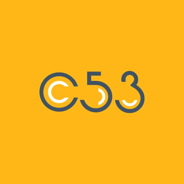 Round logo C53 logo — Stock Vector