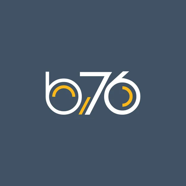 Ronde logo B76 logo — Stockvector