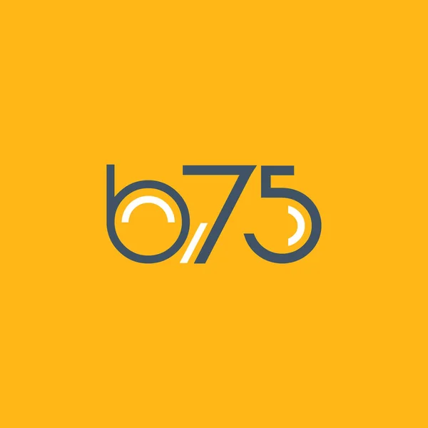 Ronde logo B75 logo — Stockvector