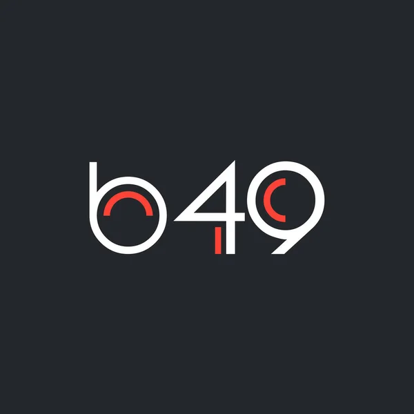 Logo B49 logo yuvarlak — Stok Vektör