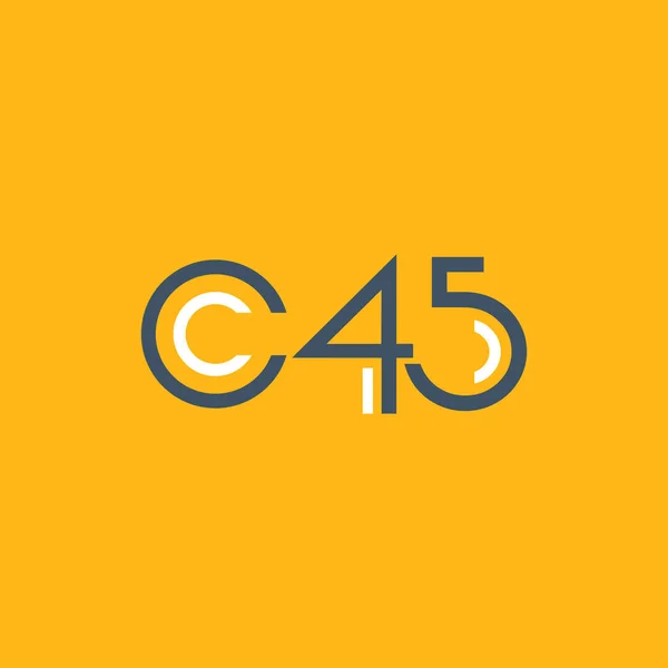 Round logo C45 logo — Stock Vector