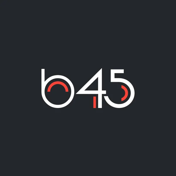 Logo B45 logo yuvarlak — Stok Vektör