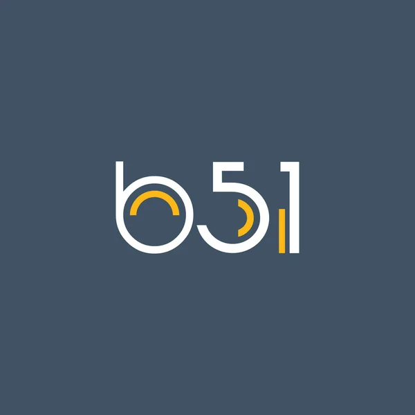 Logo B51 logo yuvarlak — Stok Vektör