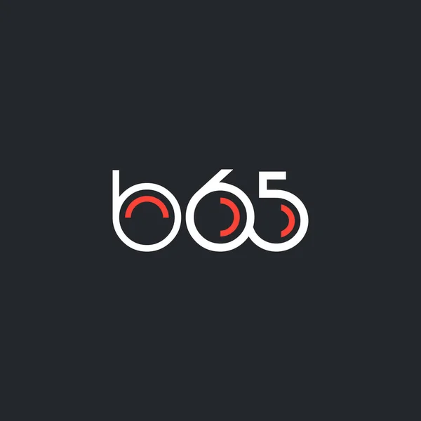 Logo B65 logo yuvarlak — Stok Vektör