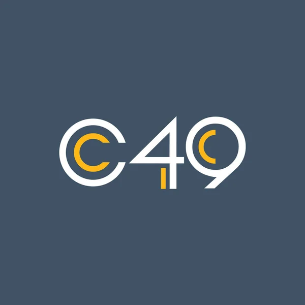 Round logo C49 logo — Stock Vector