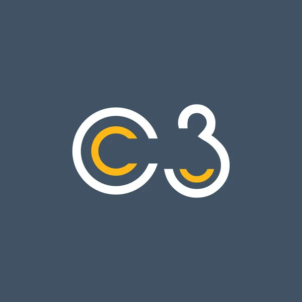 Round logo C3 logo — Stock Vector