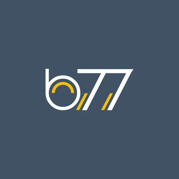 Ronde logo B77 logo — Stockvector