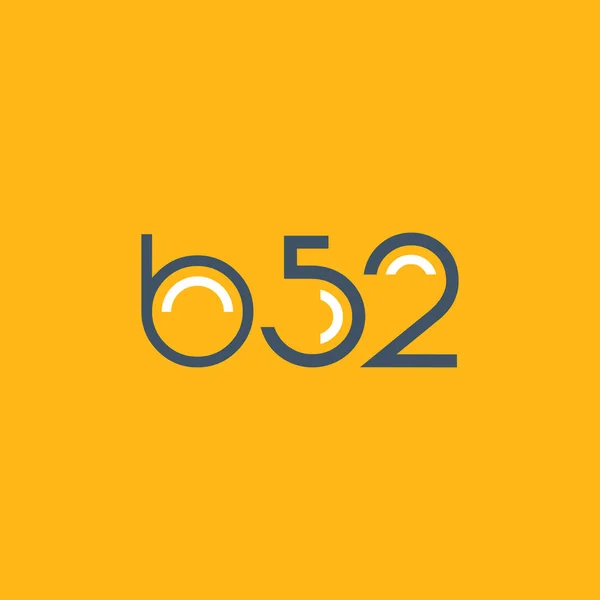 Runda logo B52 logotyp — Stock vektor