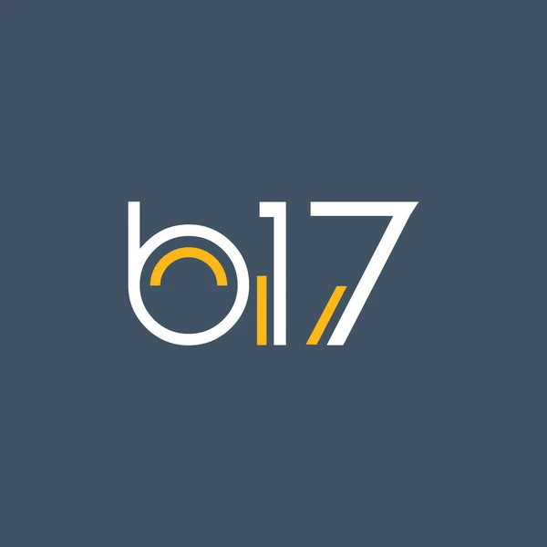 Logotipo redondo logotipo B17 — Vetor de Stock