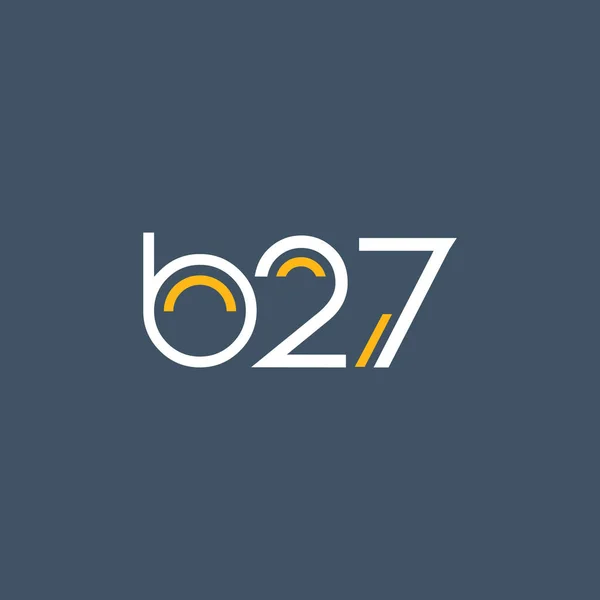 Logo B27 logosu yuvarlak — Stok Vektör