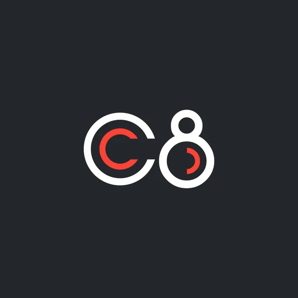 Ronde logo C8 logo — Stockvector