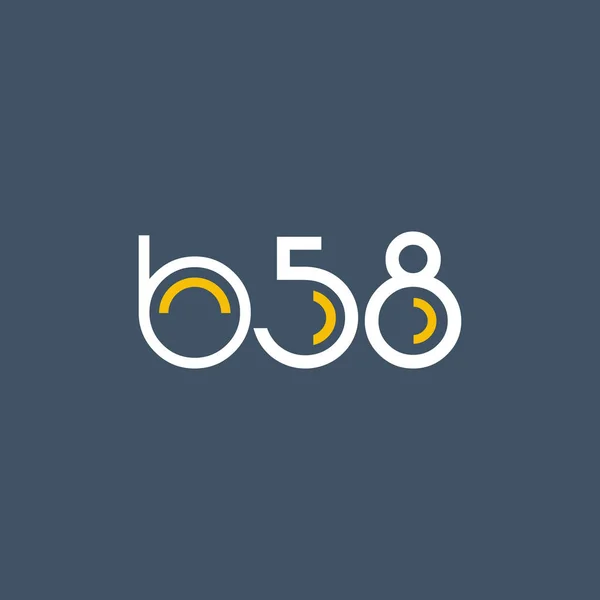 Logo B58 logosu yuvarlak — Stok Vektör