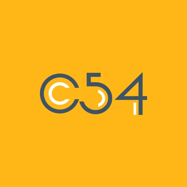 Round logo C54 logo — Stock Vector