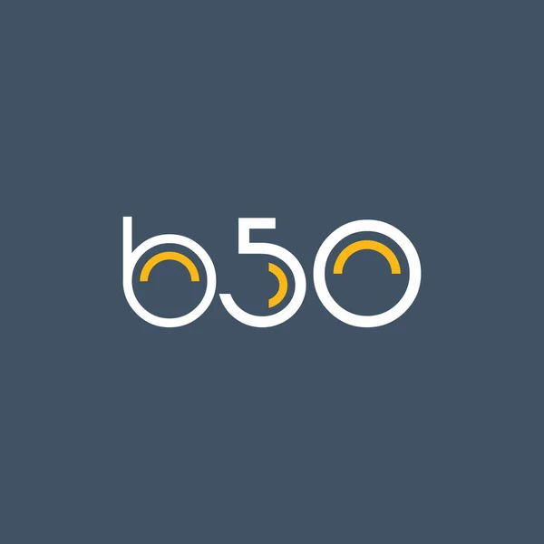 Ronde logo B50 logo — Stockvector