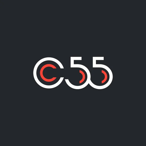 Logo C55 logosu yuvarlak — Stok Vektör