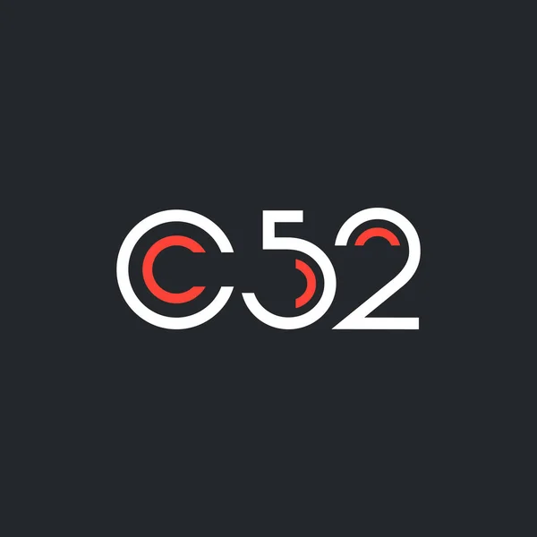 Round logo C52 logo — Stock Vector