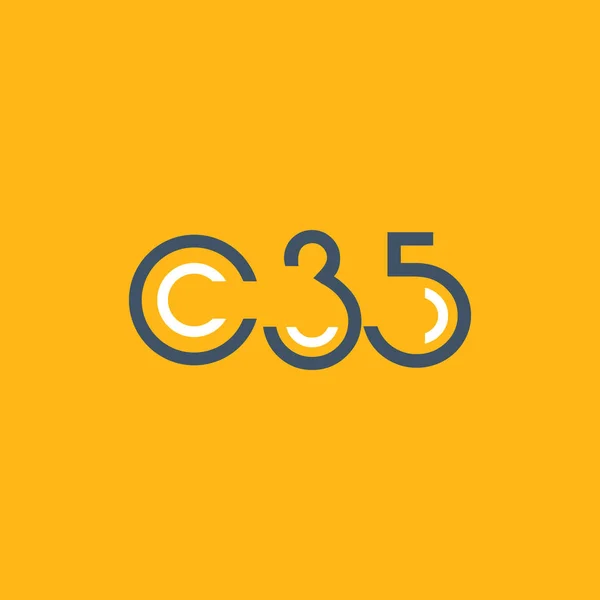 Round logo C35 logo — Stock Vector
