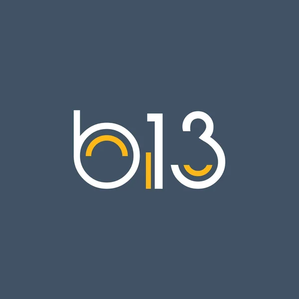 Logo B13 logosu yuvarlak — Stok Vektör