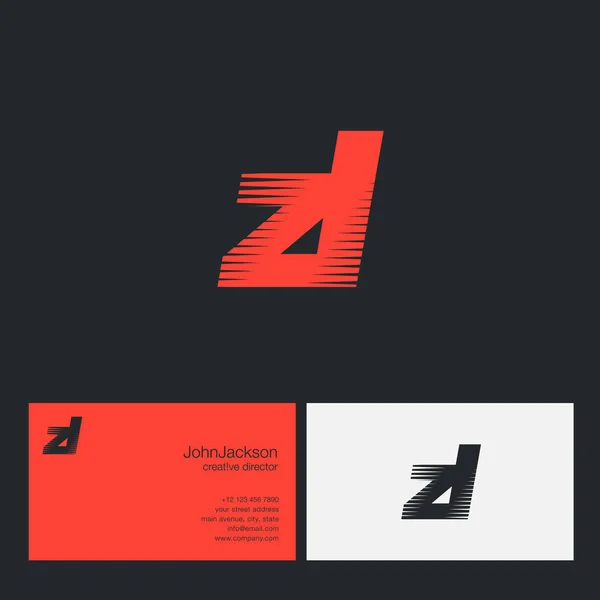 ZL Letras logotipo da empresa — Vetor de Stock