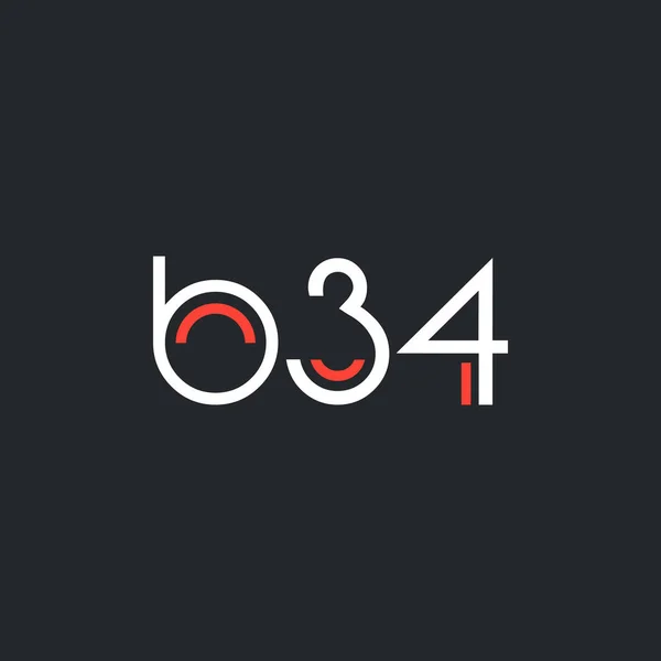 Logo redondo B34 logo — Vector de stock