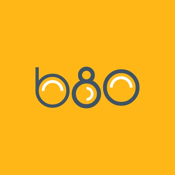 Ronde logo B80 logo — Stockvector