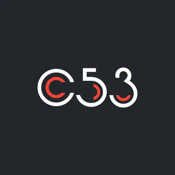 Round logo C53 logo — Stock Vector