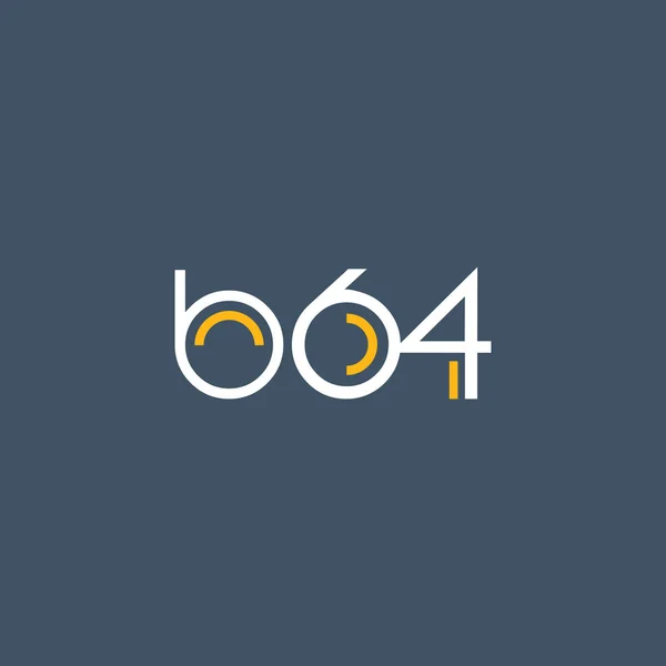 Logo B64 logosu yuvarlak — Stok Vektör