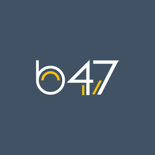 Logo B47 logo yuvarlak — Stok Vektör