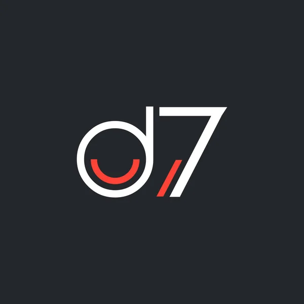 Ronde logo D7 logo — Stockvector