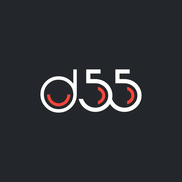 Ronde logo D55 logo — Stockvector