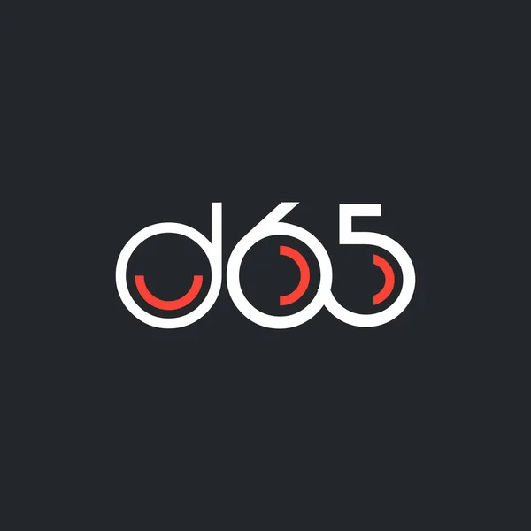 Ronde logo D65 logo — Stockvector