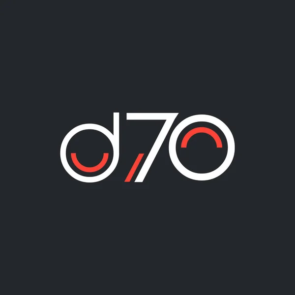 Logo redondo logo D70 — Vector de stock