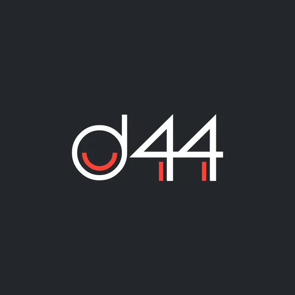 Round logo D44 logo — Stock Vector