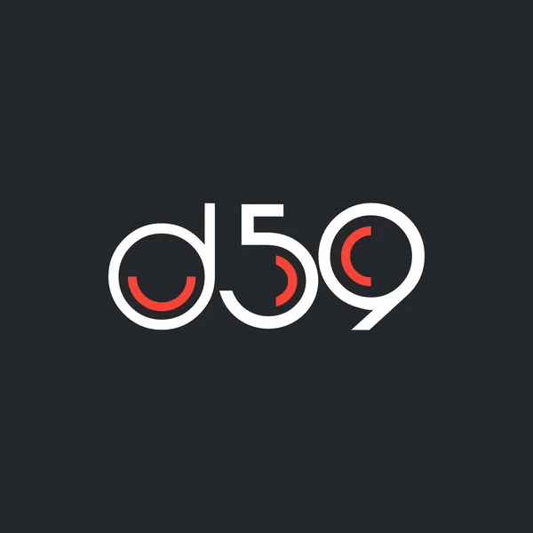 Round logo D59 logo — Stock Vector