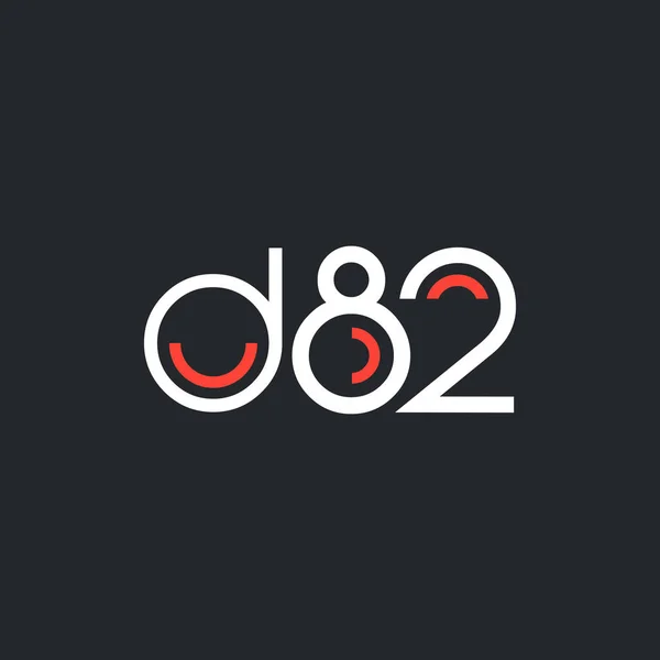 Okrągłe logo logo D82 — Wektor stockowy