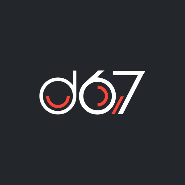 Ronde logo D67 logo — Stockvector
