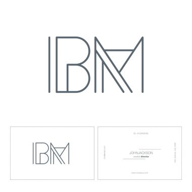 satır ortak harf logo Bm