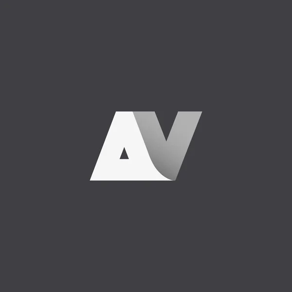 Letras A & V empresa Logo — Vetor de Stock