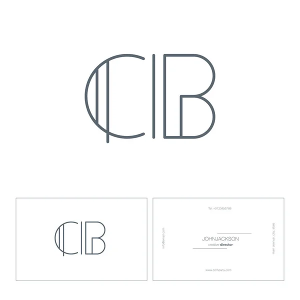 Ligne lettres communes logo CB — Image vectorielle