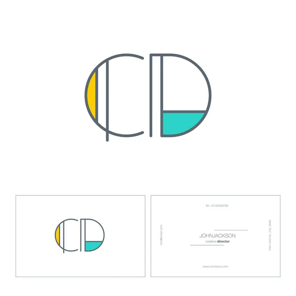 Ligne lettres communes logo CD — Image vectorielle