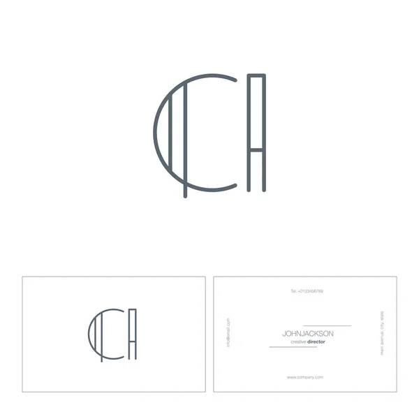 Ligne lettres communes logo CI — Image vectorielle