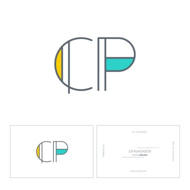 çizgi harf logo Cp
