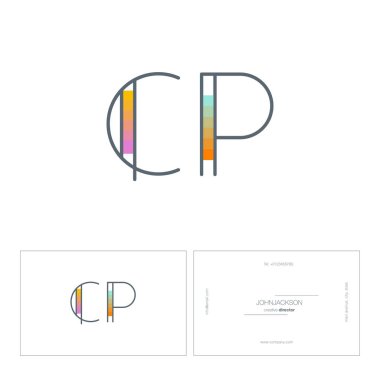 çizgi harf logo Cp
