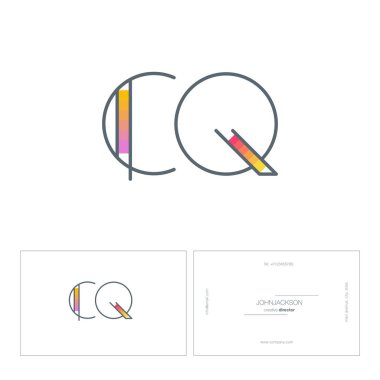 çizgi harf logo Cq