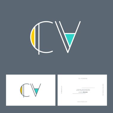 çizgi harf logo Cv