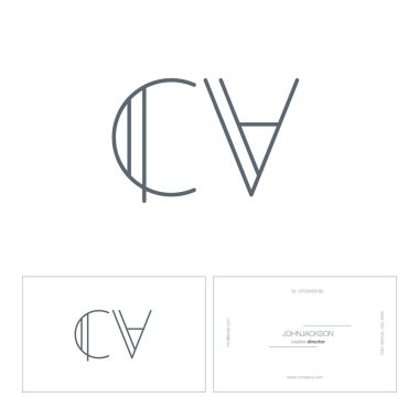 çizgi harf logo Cv