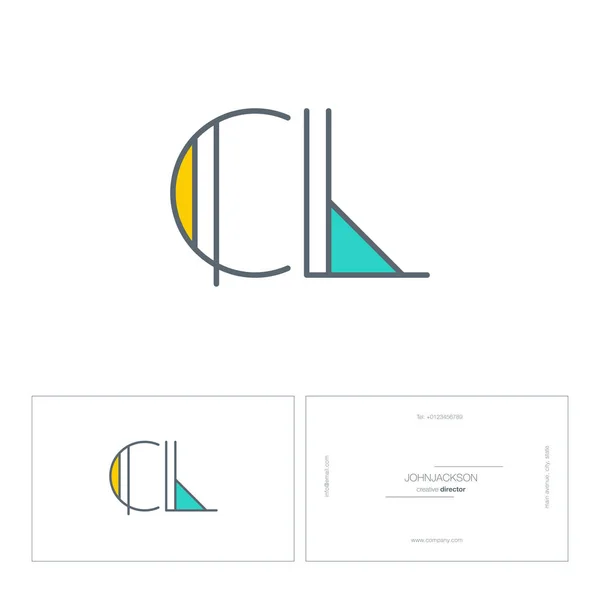 Linia listów logo Cl — Wektor stockowy