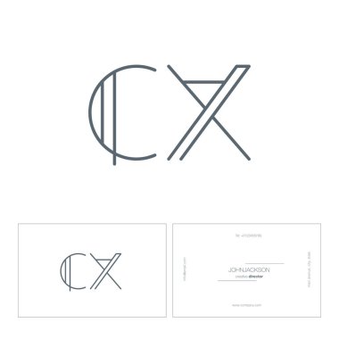 çizgi harf logo Cx